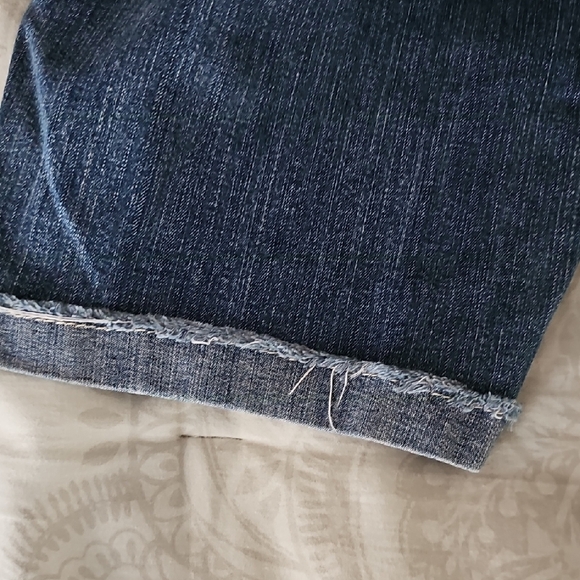 Arizona Jean Company Junior Size 7 Dark Blue Denim Bermuda Shorts - Picture 9 of 9